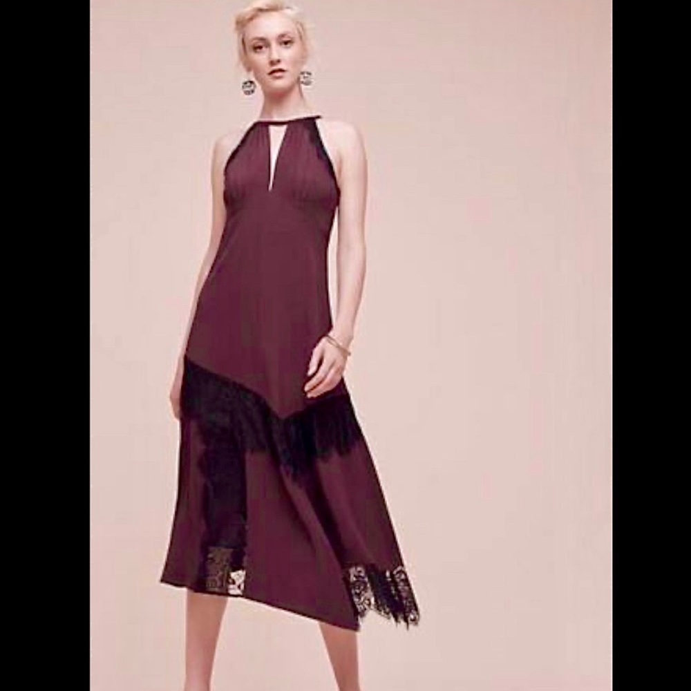 COPY - NWT, Anthropologie Moulinette Soeurs Janie Gothic Halter Lace Midi Dress…
